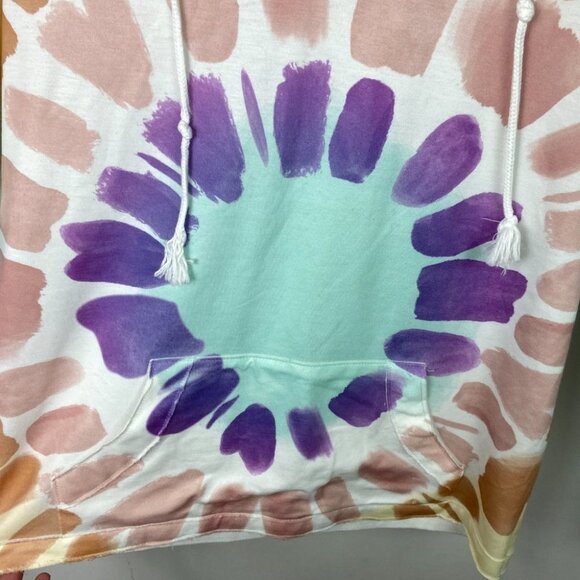 Tie Dye Hoodie Pullover Lightweight Sweatshirt Bohemian Size Small Hippie Top S - Picture 7 of 11